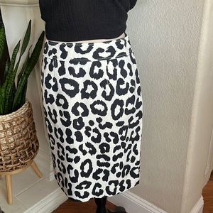 Ann Taylor Loft Zebra Print Pencil Skirt, Size 6